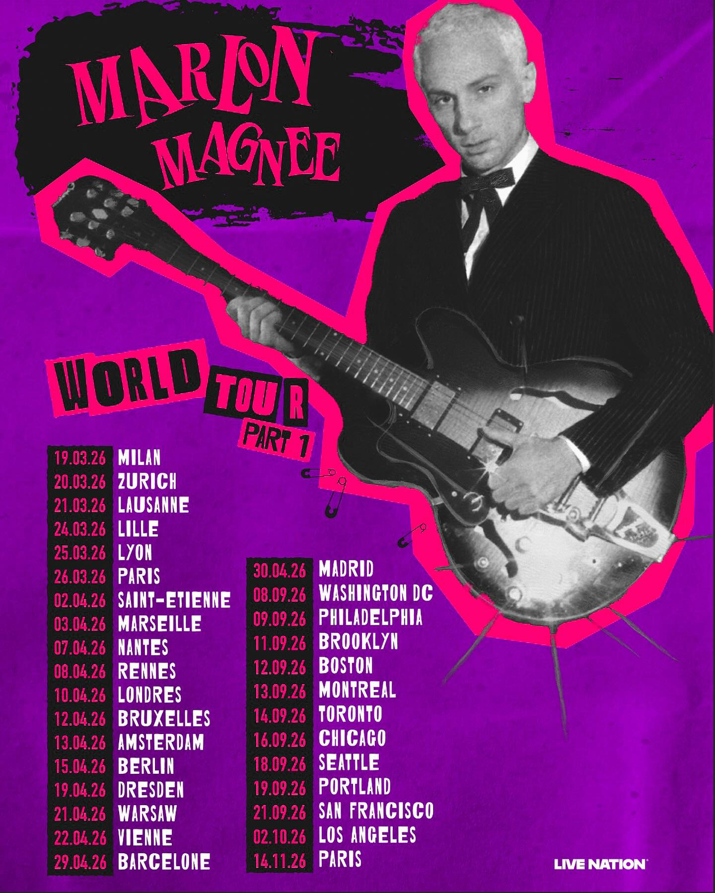 Marlon Magnée World Tour Part 1 Tour Poster 2026